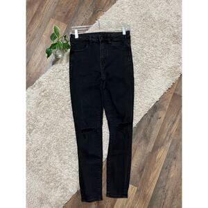 American Eagle Edgy Worn-In Distressed Super High Rise Stretch Skinny Jeans